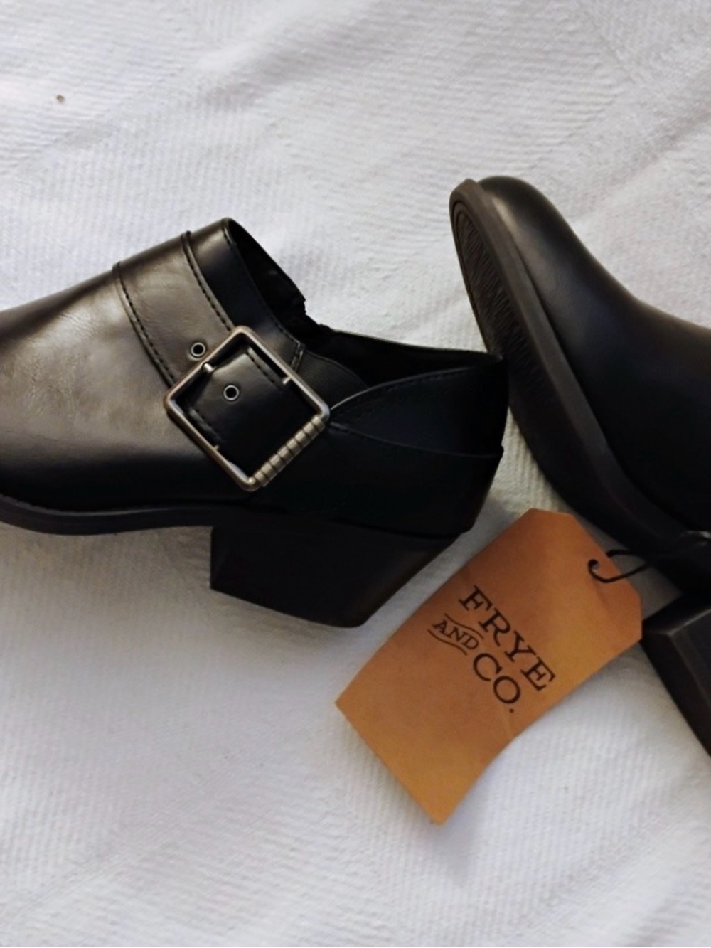Women’s  Black Leather Buckle Dress Shoes size 9